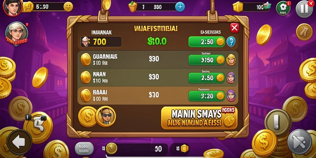 Tangkapan layar menggambarkan fitur komunitas dalam game.