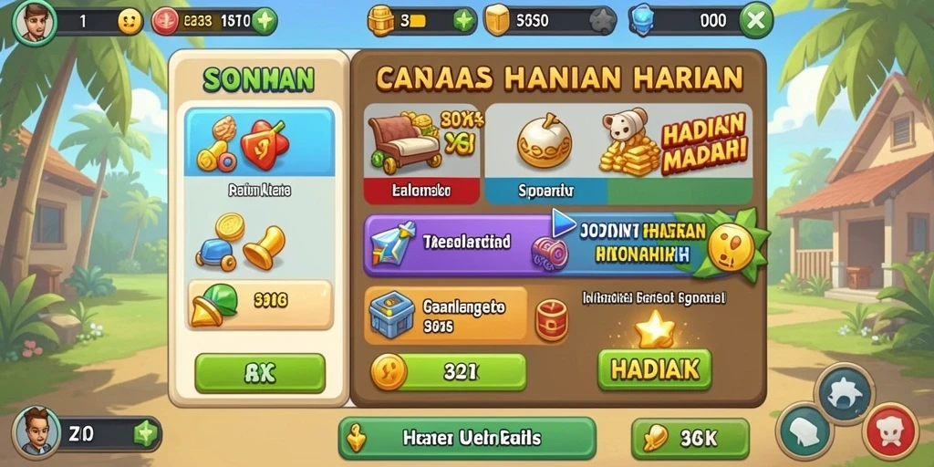 Beragam tantangan menarik di setiap level.